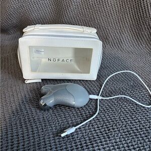 NuFace Mini Gray and White MicroCurrent Skincare Device with Pouch